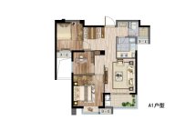 鼎新.两岸馨苑一期3#号楼a1户型图