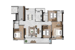 建发·玺云4室2厅1厨3卫建面180.00㎡