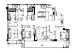 建总江南尚璟4室2厅1厨2卫建面143.00㎡